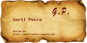 Gertl Petra névjegykártya